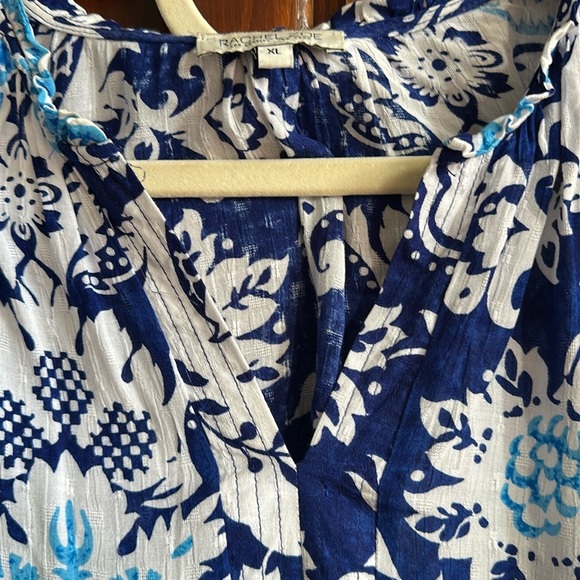 RACHEL ZOE GRAPHIC RELAXED SHORT SLEEVES BLOUSE - Picture 5 of 6